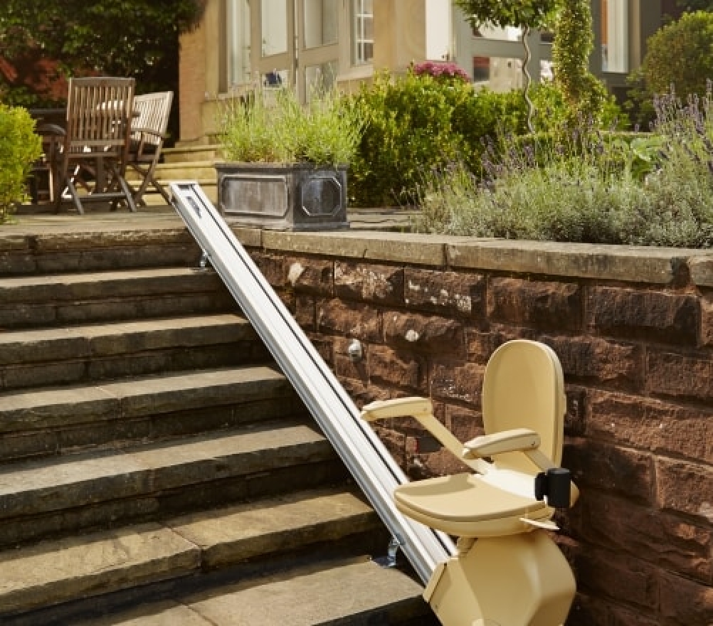 Outdoor Straight Stair lifts Installation & Repair Stairlifts Pro Inc.